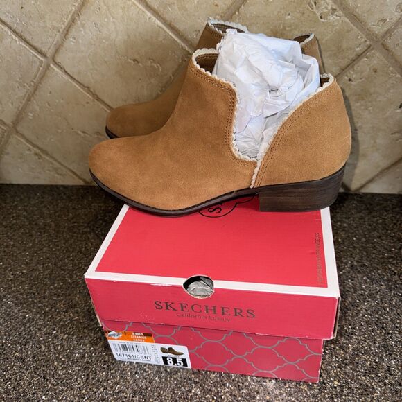 Skechers Women's Texas Midwest Shine Ankle Boots Chestnut Brown Women’s Sz 8.5 - Picture 3 of 6